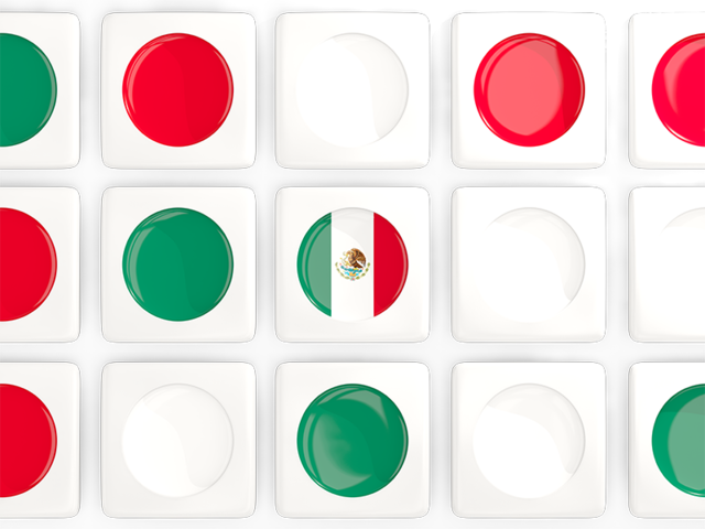Square tiles with flag. Download flag icon of Mexico at PNG format