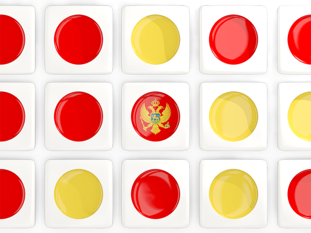 Square tiles with flag. Download flag icon of Montenegro at PNG format