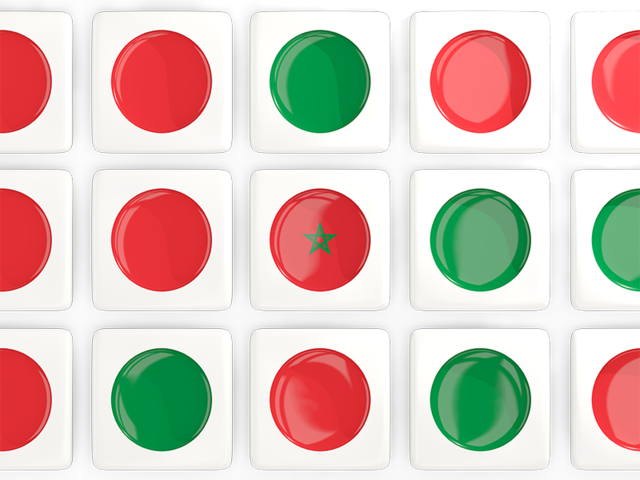 Square tiles with flag. Download flag icon of Morocco at PNG format