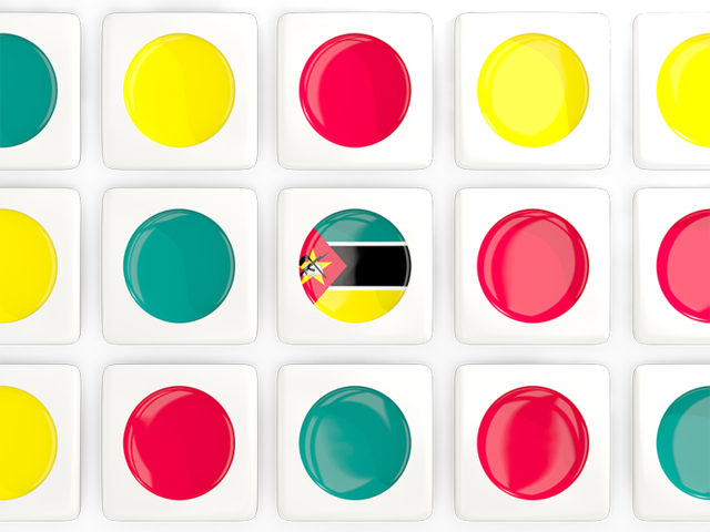 Square tiles with flag. Download flag icon of Mozambique at PNG format