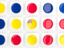 Niue. Square tiles with flag. Download icon.