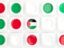 Palestinian territories. Square tiles with flag. Download icon.