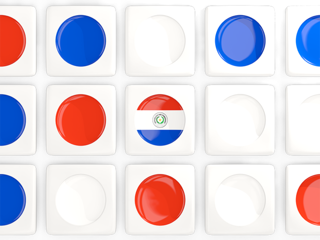Квадратные плитки с флагом. Скачать флаг. Парагвай