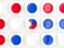 Philippines. Square tiles with flag. Download icon.