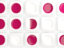 Qatar. Square tiles with flag. Download icon.