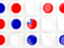 Taiwan. Square tiles with flag. Download icon.