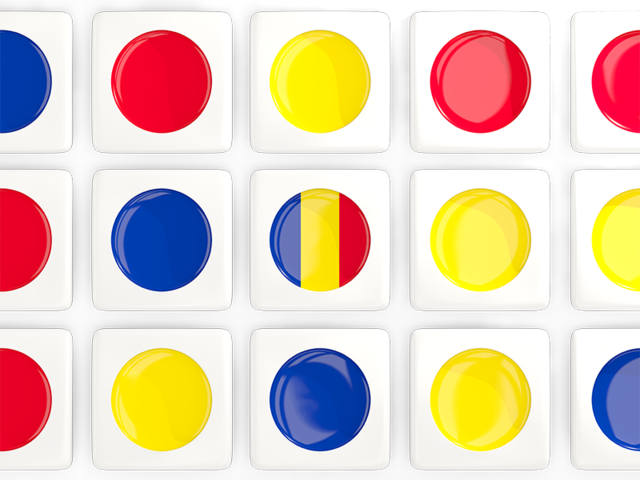 Square tiles with flag. Download flag icon of Romania at PNG format