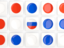 Russia. Square tiles with flag. Download icon.