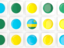 Rwanda. Square tiles with flag. Download icon.