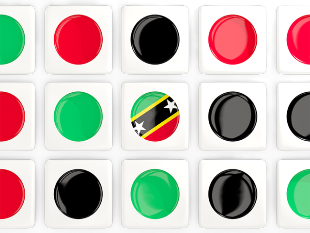 Square tiles with flag. Download flag icon of Saint Kitts and Nevis at PNG format