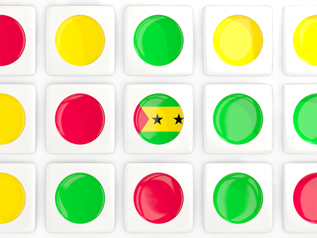 Square tiles with flag. Download flag icon of Sao Tome and Principe at PNG format