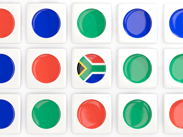 Квадратные плитки с флагом. Скачать флаг. ЮАР