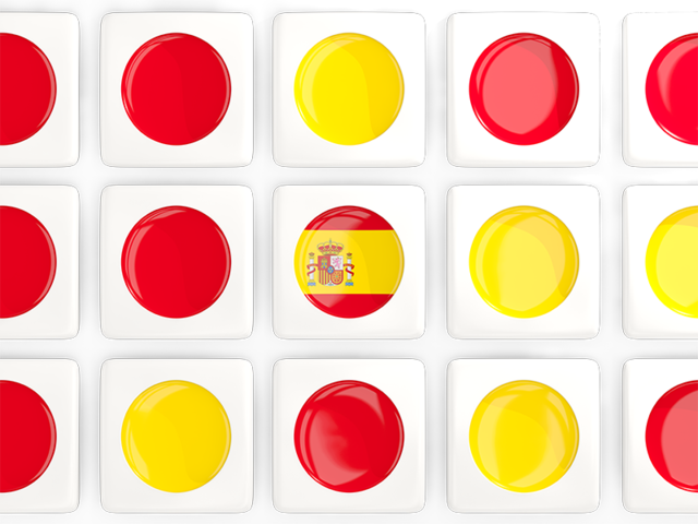 Square tiles with flag. Download flag icon of Spain at PNG format