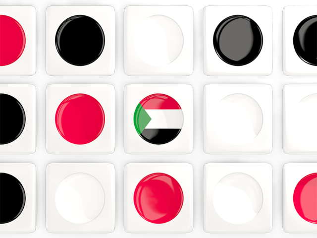 Квадратные плитки с флагом. Скачать флаг. Судан