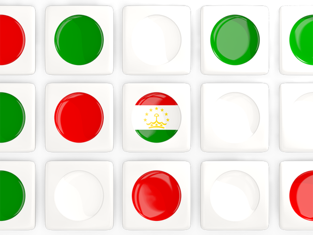 Квадратные плитки с флагом. Скачать флаг. Таджикистан