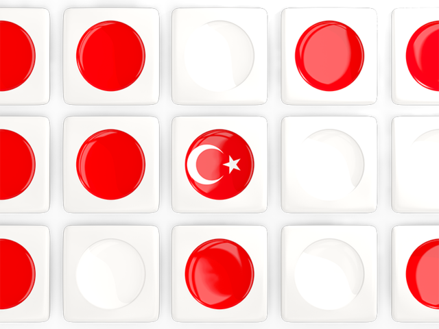 Квадратные плитки с флагом. Скачать флаг. Турция