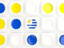 Uruguay. Square tiles with flag. Download icon.