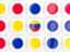 Venezuela. Square tiles with flag. Download icon.