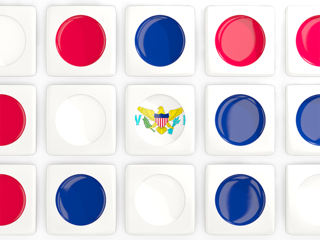 Square tiles with flag. Download flag icon of Virgin Islands of the United States at PNG format