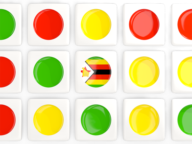 Квадратные плитки с флагом. Скачать флаг. Зимбабве