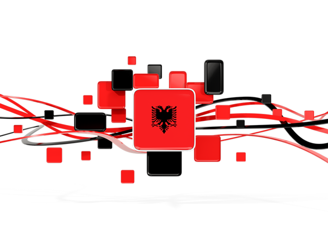 Square pattern with lines. Download flag icon of Albania at PNG format