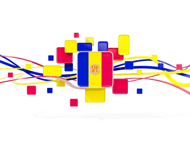 Квадраты с линиями. Скачать флаг. Андорра