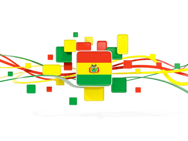 Square pattern with lines. Download flag icon of Bolivia at PNG format