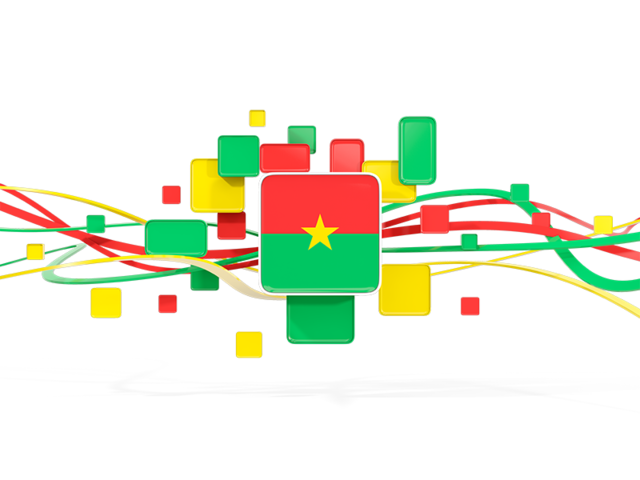 Square pattern with lines. Download flag icon of Burkina Faso at PNG format