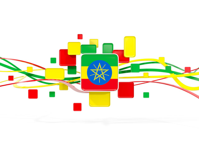 Square pattern with lines. Download flag icon of Ethiopia at PNG format