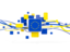European Union. Square pattern with lines. Download icon.