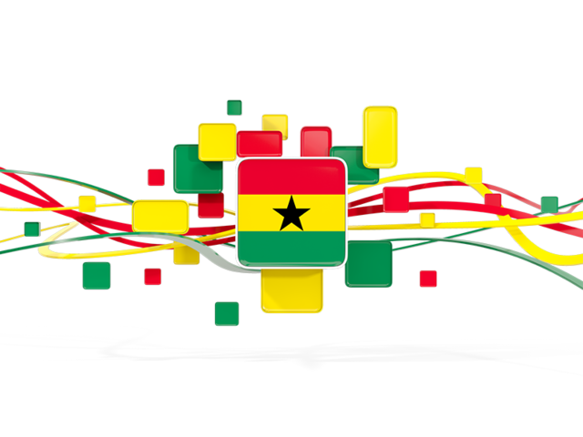 Square pattern with lines. Download flag icon of Ghana at PNG format