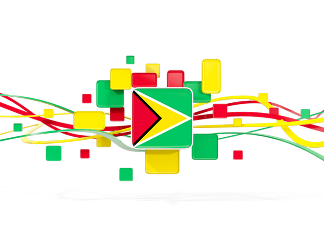 Square pattern with lines. Download flag icon of Guyana at PNG format