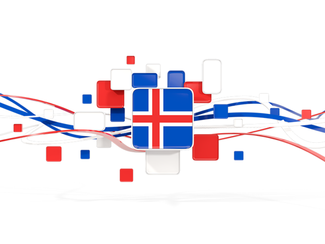 Square pattern with lines. Download flag icon of Iceland at PNG format