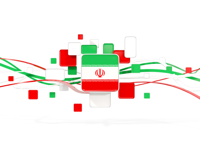 Квадраты с линиями. Скачать флаг. Иран