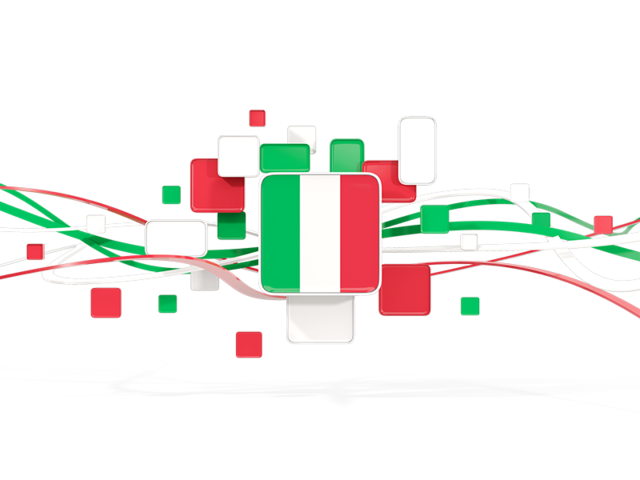 Квадраты с линиями. Скачать флаг. Италия