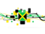 Jamaica. Square pattern with lines. Download icon.
