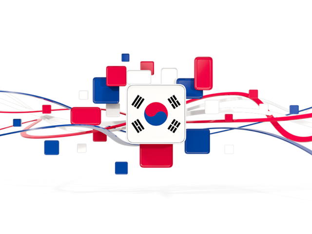 Square pattern with lines. Download flag icon of South Korea at PNG format