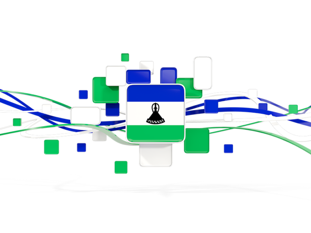 Square pattern with lines. Download flag icon of Lesotho at PNG format