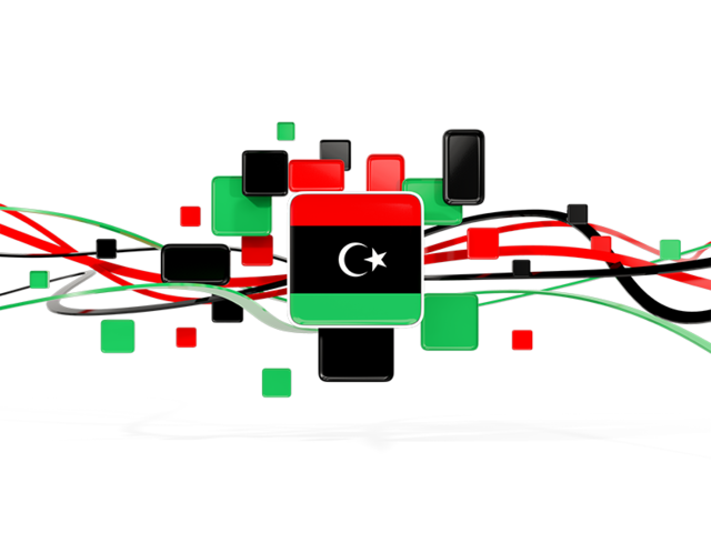 Square pattern with lines. Download flag icon of Libya at PNG format