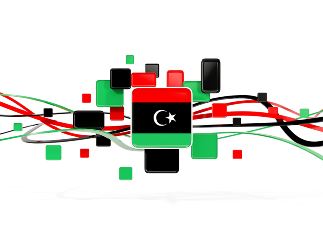 Квадраты с линиями. Скачать флаг. Ливия