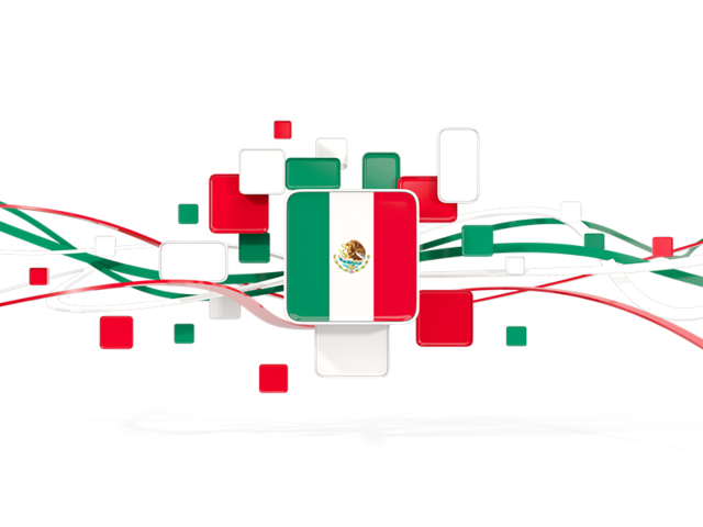 Квадраты с линиями. Скачать флаг. Мексика