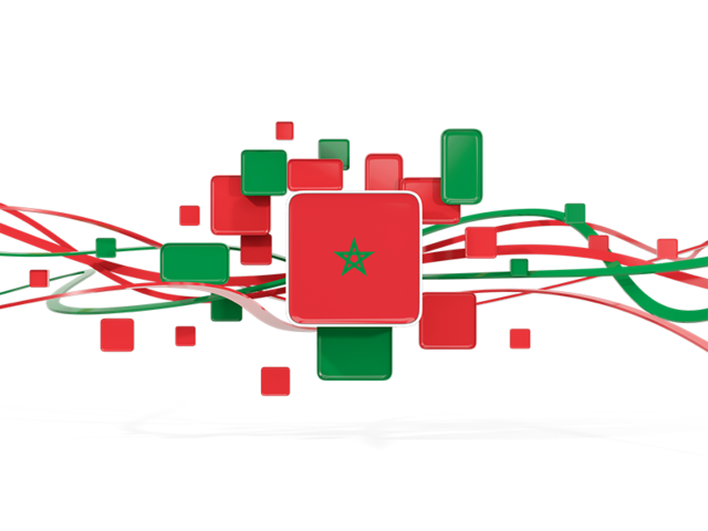 Square pattern with lines. Download flag icon of Morocco at PNG format