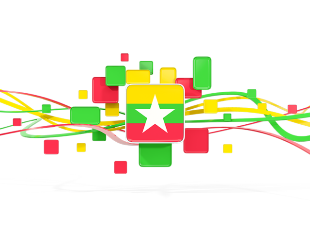 Square pattern with lines. Download flag icon of Myanmar at PNG format