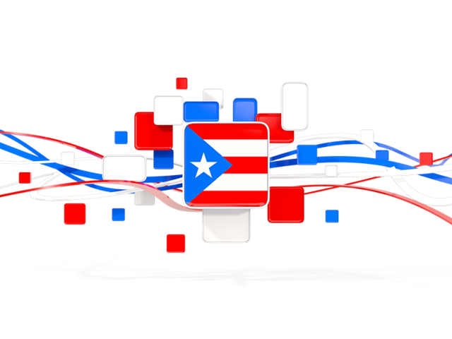 Квадраты с линиями. Скачать флаг. Пуэрто-Рико