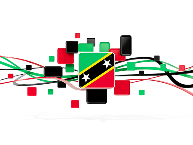 Square pattern with lines. Download flag icon of Saint Kitts and Nevis at PNG format