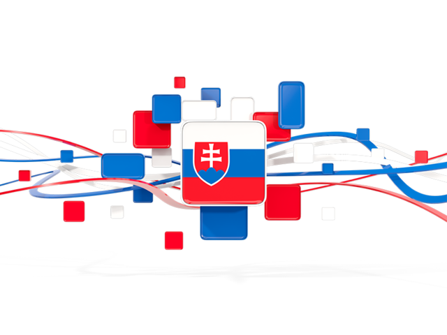 Квадраты с линиями. Скачать флаг. Словакия