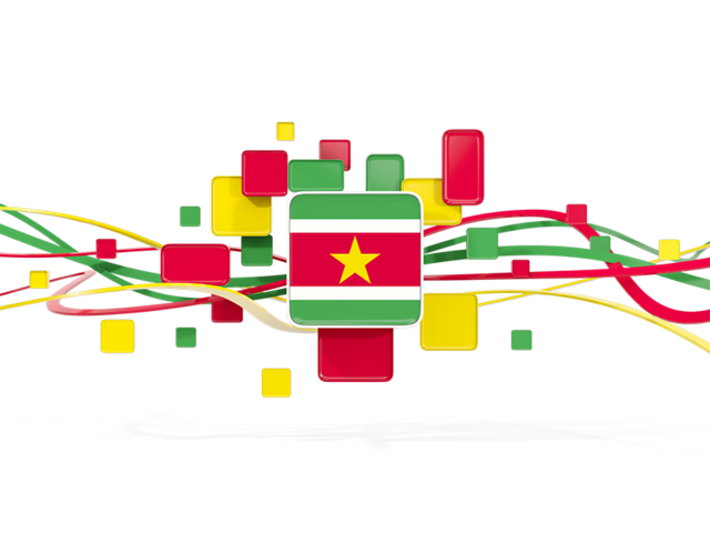 Square pattern with lines. Download flag icon of Suriname at PNG format