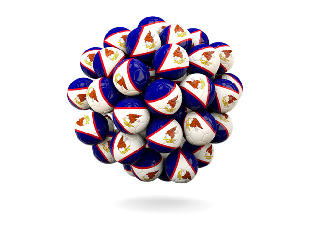 Stack of footballs. Download flag icon of American Samoa at PNG format