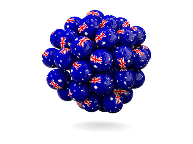 Stack of footballs. Download flag icon of Australia at PNG format