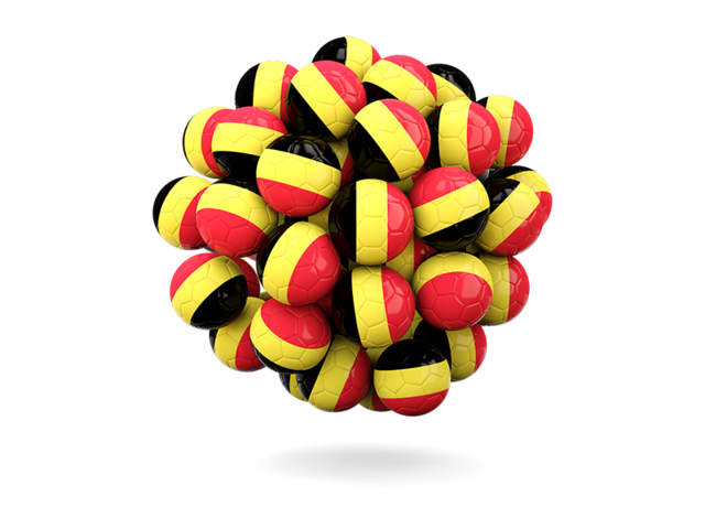 Stack of footballs. Download flag icon of Belgium at PNG format